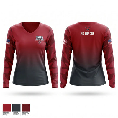Valpo Americans Women's Long Sleeve V-neck Shirt - 1