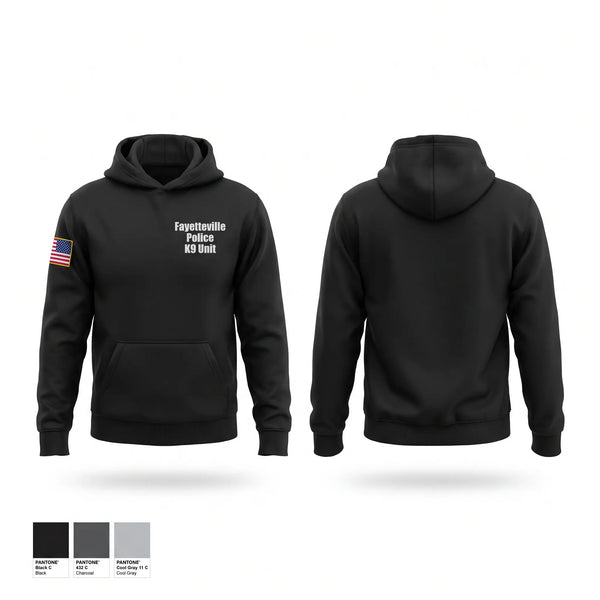 Hoodie, Fayetteville Police K-9 Unit, Police, Teamtime, Team time, sublimation, custom sports apparel, team uniforms, spirit wear, spiritwear, sports uniforms, custom shirts, team store, custom team store, fundraiser sports, apparel fundraiser