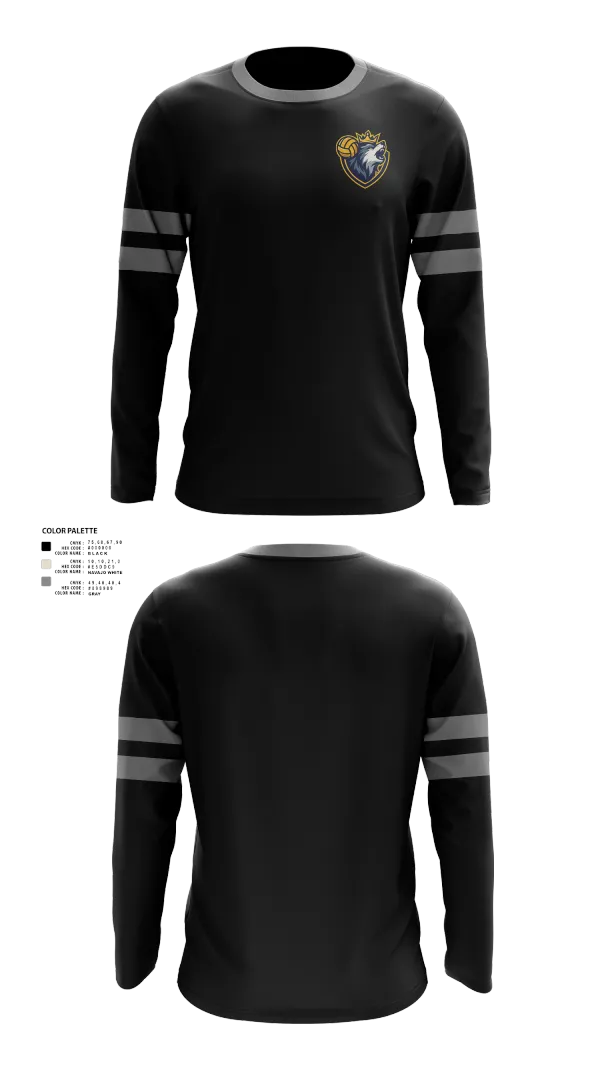 Long Sleeve Performance Shirt, Wolves, Men's Volleyball, Teamtime, Team time, sublimation, custom sports apparel, team uniforms, spirit wear, spiritwear, sports uniforms, custom shirts, team store, custom team store, fundraiser sports, apparel fundraiser