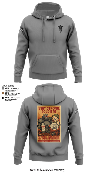 Hoodie, HHB 5-5 ADA Hippocratic Steel, Army, Teamtime, Team time, sublimation, custom sports apparel, team uniforms, spirit wear, spiritwear, sports uniforms, custom shirts, team store, custom team store, fundraiser sports, apparel fundraiser