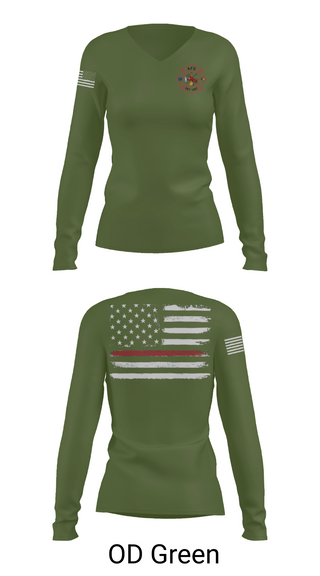 Womens Long Sleeve Vneck Shirt, Amarillo Fire Department, Fire Department, Teamtime, Team time, sublimation, custom sports apparel, team uniforms, spirit wear, spiritwear, sports uniforms, custom shirts, team store, custom team store, fundraiser sports, apparel fundraiser