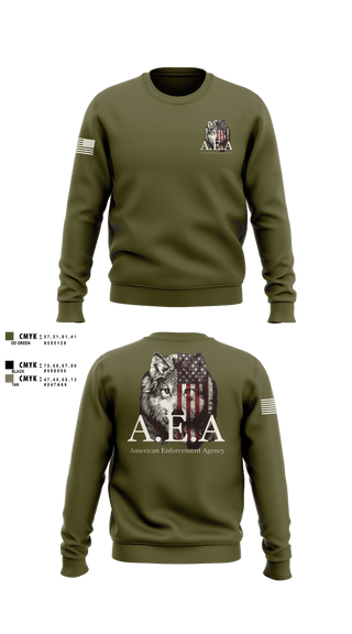 Crew Neck Sweatshirt, American Enforcement Agency, Police, Teamtime, Team time, sublimation, custom sports apparel, team uniforms, spirit wear, spiritwear, sports uniforms, custom shirts, team store, custom team store, fundraiser sports, apparel fundraiser