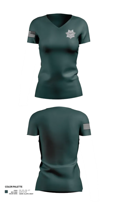 Coalinga Police Department Women's Short Sleeve V-neck Shirt - 22
