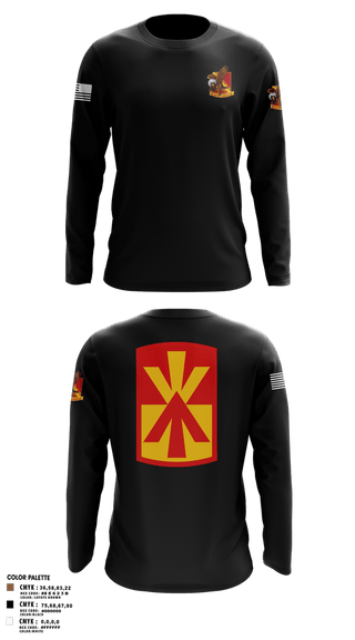 Long Sleeve Performance Shirt, Alpha Battery 5-52 BN, , Teamtime, Team time, sublimation, custom sports apparel, team uniforms, spirit wear, spiritwear, sports uniforms, custom shirts, team store, custom team store, fundraiser sports, apparel fundraiser