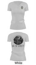 Farmersville PD K9 Hunter 53756358 Women's Short Sleeve V-neck Shirt - 12