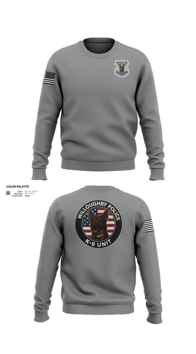 Willoughby Police K9 Unit 23687363 Crew Neck Sweatshirt - 32