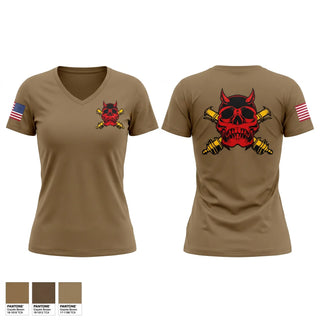 Womens Short Sleeve Vneck Shirt, HHB 40th DIVARTY, Army, Teamtime, Team time, sublimation, custom sports apparel, team uniforms, spirit wear, spiritwear, sports uniforms, custom shirts, team store, custom team store, fundraiser sports, apparel fundraiser