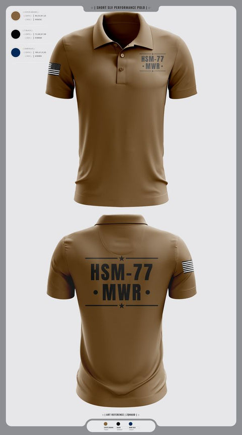 Short Sleeve Performance Polo, HSM-77 MWR, , Teamtime, Team time, sublimation, custom sports apparel, team uniforms, spirit wear, spiritwear, sports uniforms, custom shirts, team store, custom team store, fundraiser sports, apparel fundraiser