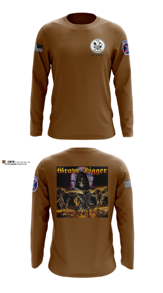 Long Sleeve Performance Shirt, Grave digger, Army, Teamtime, Team time, sublimation, custom sports apparel, team uniforms, spirit wear, spiritwear, sports uniforms, custom shirts, team store, custom team store, fundraiser sports, apparel fundraiser