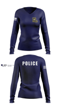 Dillard University Police Women's Long Sleeve V-neck Shirt - 1