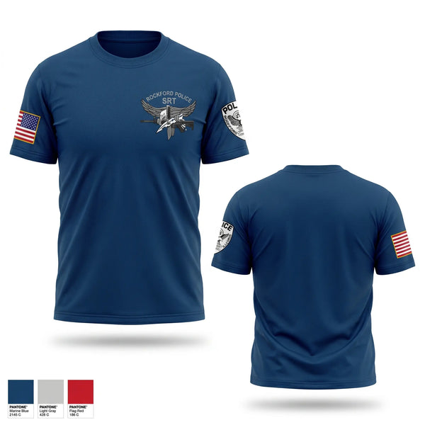 Old School Cotton Feel Shirt, Rockford Police S.R.T., Police, Teamtime, Team time, sublimation, custom sports apparel, team uniforms, spirit wear, spiritwear, sports uniforms, custom shirts, team store, custom team store, fundraiser sports, apparel fundraiser