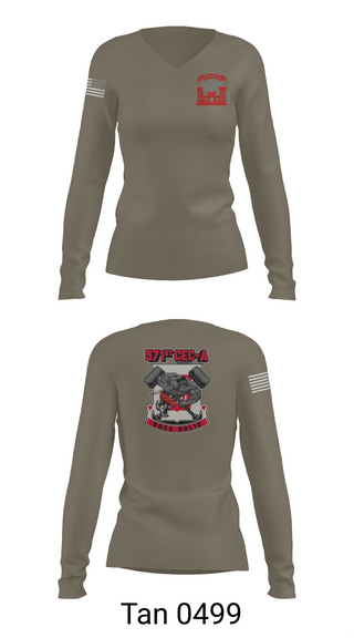 Womens Long Sleeve Vneck Shirt, 571st CEC-A, , Teamtime, Team time, sublimation, custom sports apparel, team uniforms, spirit wear, spiritwear, sports uniforms, custom shirts, team store, custom team store, fundraiser sports, apparel fundraiser