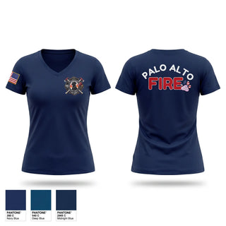 Womens Short Sleeve Vneck Shirt, K9 Ashley, Fire Department, Teamtime, Team time, sublimation, custom sports apparel, team uniforms, spirit wear, spiritwear, sports uniforms, custom shirts, team store, custom team store, fundraiser sports, apparel fundraiser
