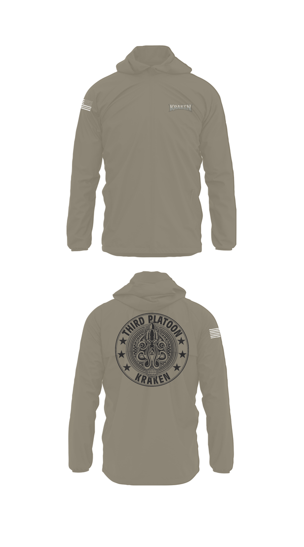 Windbreaker, 55th ComCam Kraken, Army, Teamtime, Team time, sublimation, custom sports apparel, team uniforms, spirit wear, spiritwear, sports uniforms, custom shirts, team store, custom team store, fundraiser sports, apparel fundraiser