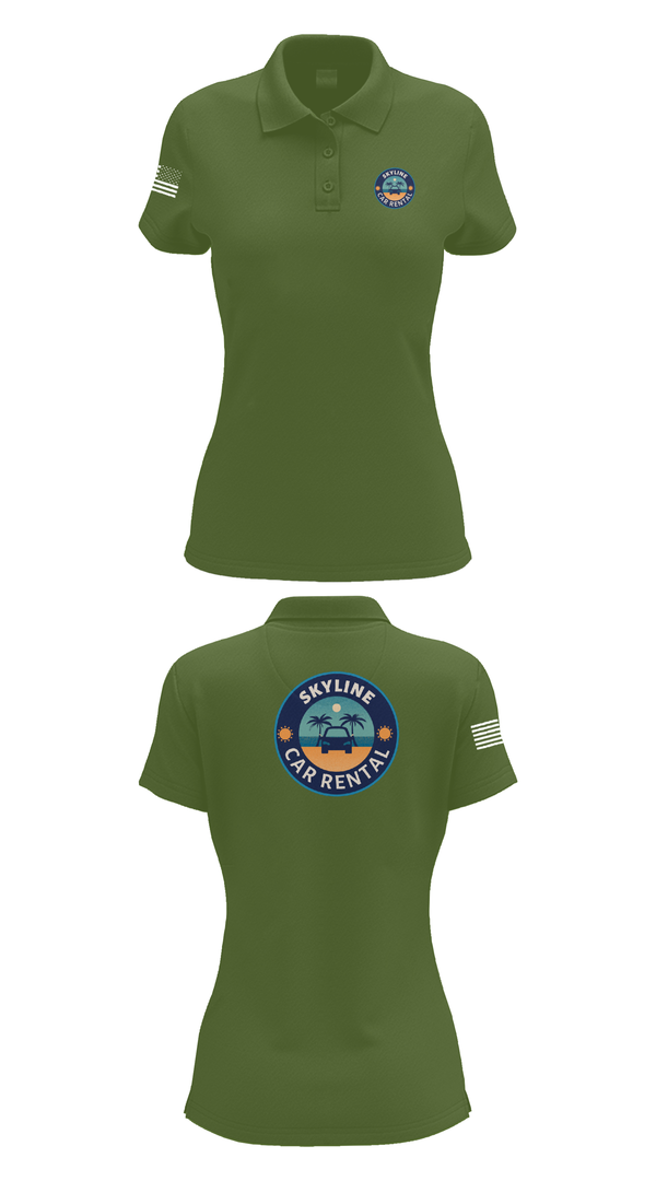 Womens Short Sleeve Performance Polo, Skyline Car Rental, Men's Basketball, Teamtime, Team time, sublimation, custom sports apparel, team uniforms, spirit wear, spiritwear, sports uniforms, custom shirts, team store, custom team store, fundraiser sports, apparel fundraiser
