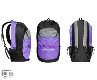 Gear Bag, Manzano Monarchs, Cheer, Teamtime, Team time, sublimation, custom sports apparel, team uniforms, spirit wear, spiritwear, sports uniforms, custom shirts, team store, custom team store, fundraiser sports, apparel fundraiser