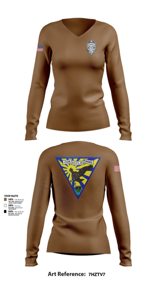 Womens Long Sleeve Vneck Shirt, ACCLOGWING SECURITY, , Teamtime, Team time, sublimation, custom sports apparel, team uniforms, spirit wear, spiritwear, sports uniforms, custom shirts, team store, custom team store, fundraiser sports, apparel fundraiser