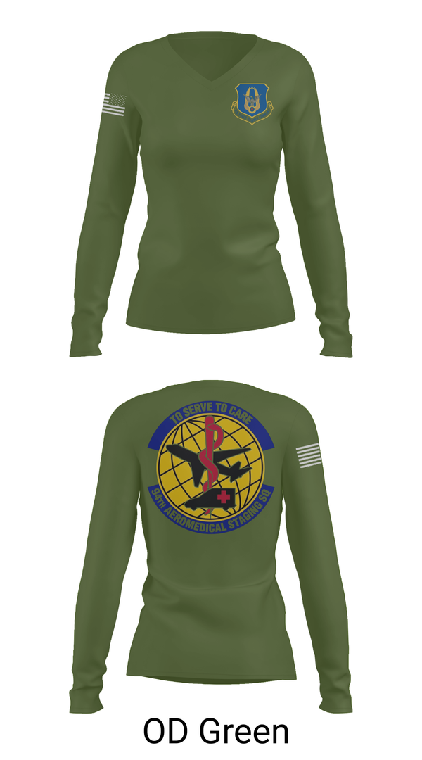 Womens Long Sleeve Vneck Shirt, 94ASTS, Air Force, Teamtime, Team time, sublimation, custom sports apparel, team uniforms, spirit wear, spiritwear, sports uniforms, custom shirts, team store, custom team store, fundraiser sports, apparel fundraiser