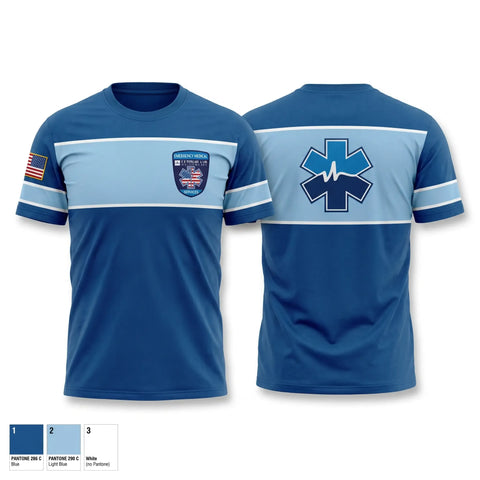 Old School Cotton Feel Shirt, Cumberland Healthcare, EMS/EMT, Teamtime, Team time, sublimation, custom sports apparel, team uniforms, spirit wear, spiritwear, sports uniforms, custom shirts, team store, custom team store, fundraiser sports, apparel fundraiser