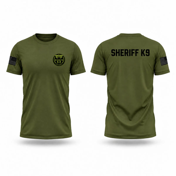 Old School Cotton Feel Shirt, Clay County Sheriff’s Office K9, Police, Teamtime, Team time, sublimation, custom sports apparel, team uniforms, spirit wear, spiritwear, sports uniforms, custom shirts, team store, custom team store, fundraiser sports, apparel fundraiser