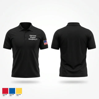 Short Sleeve Performance Polo, Fairview Engine Company 3, Fire Department, Teamtime, Team time, sublimation, custom sports apparel, team uniforms, spirit wear, spiritwear, sports uniforms, custom shirts, team store, custom team store, fundraiser sports, apparel fundraiser