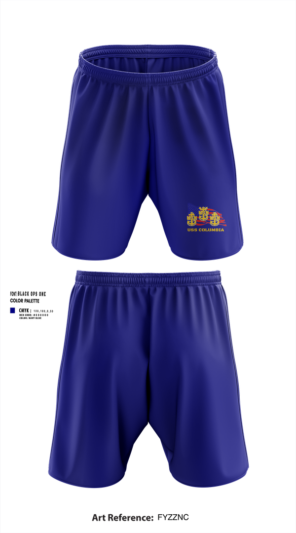 Athletic Shorts With Pockets, USS Columbia, , Teamtime, Team time, sublimation, custom sports apparel, team uniforms, spirit wear, spiritwear, sports uniforms, custom shirts, team store, custom team store, fundraiser sports, apparel fundraiser