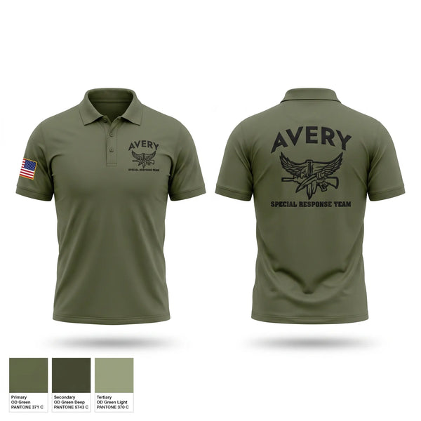 Short Sleeve Performance Polo, Avery SRT, Police, Teamtime, Team time, sublimation, custom sports apparel, team uniforms, spirit wear, spiritwear, sports uniforms, custom shirts, team store, custom team store, fundraiser sports, apparel fundraiser