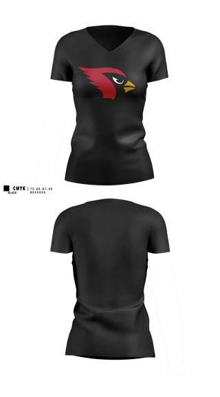Womens Short Sleeve Vneck Shirt, Potts Camp High School Basketball, Women's Basketball, Teamtime, Team time, sublimation, custom sports apparel, team uniforms, spirit wear, spiritwear, sports uniforms, custom shirts, team store, custom team store, fundraiser sports, apparel fundraiser