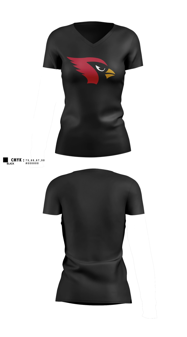 Womens Short Sleeve Vneck Shirt, Potts Camp High School Basketball, Women's Basketball, Teamtime, Team time, sublimation, custom sports apparel, team uniforms, spirit wear, spiritwear, sports uniforms, custom shirts, team store, custom team store, fundraiser sports, apparel fundraiser