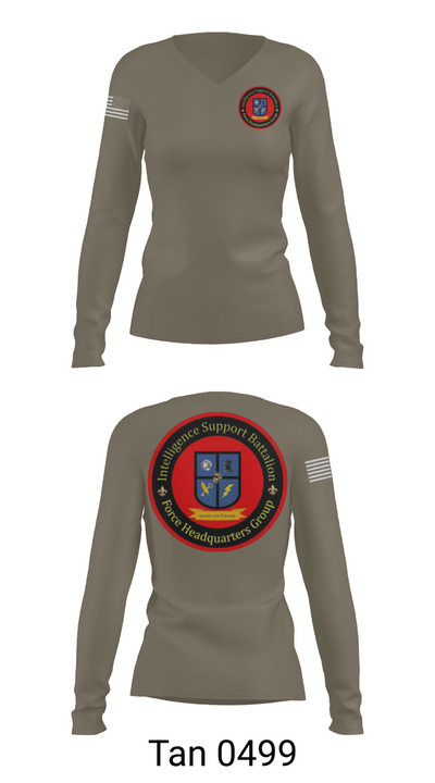 Intelligence Support Battalion 57442174 Women's Long Sleeve V-neck Shirt - 77