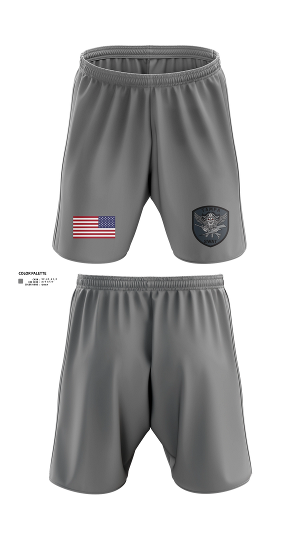 Athletic Shorts With Pockets, Tampa SWAT, Police, Teamtime, Team time, sublimation, custom sports apparel, team uniforms, spirit wear, spiritwear, sports uniforms, custom shirts, team store, custom team store, fundraiser sports, apparel fundraiser