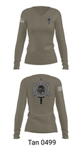 ODB 740 82785615 Women's Long Sleeve V-neck Shirt - 77