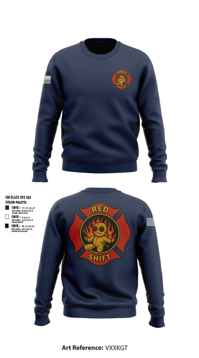 City of Lake Geneva Fire Department 76395935 Crew Neck Sweatshirt - 101