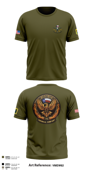 370th CHEM CO 73077383 Short Sleeve Performance Shirt - 62