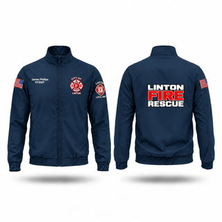 Windbreaker, Linton Fire Department, Fire Department, Teamtime, Team time, sublimation, custom sports apparel, team uniforms, spirit wear, spiritwear, sports uniforms, custom shirts, team store, custom team store, fundraiser sports, apparel fundraiser