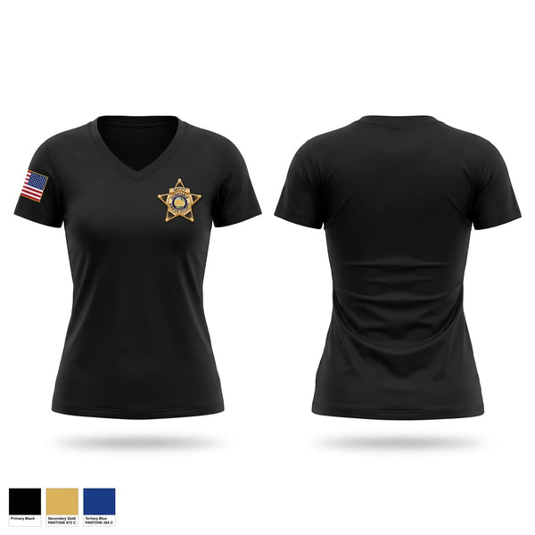 Womens Short Sleeve Vneck Shirt, Marion County Constables Office, Police, Teamtime, Team time, sublimation, custom sports apparel, team uniforms, spirit wear, spiritwear, sports uniforms, custom shirts, team store, custom team store, fundraiser sports, apparel fundraiser