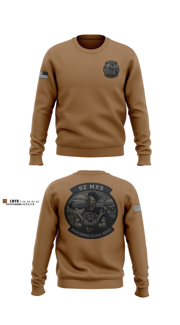 Crew Neck Sweatshirt, 92 MXS, Air Force, Teamtime, Team time, sublimation, custom sports apparel, team uniforms, spirit wear, spiritwear, sports uniforms, custom shirts, team store, custom team store, fundraiser sports, apparel fundraiser