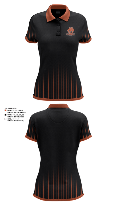 Macon Tiger Golf 16670206 Women's Short Sleeve Performance Polo  - 1