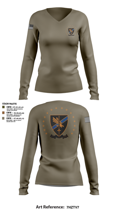 Highlands County Sheriff’s Office 31866513 Women's Long Sleeve V-neck Shirt - 3