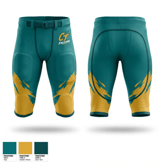 Integrated Football Pants, Ct falcons, , Teamtime, Team time, sublimation, custom sports apparel, team uniforms, spirit wear, spiritwear, sports uniforms, custom shirts, team store, custom team store, fundraiser sports, apparel fundraiser