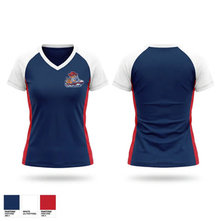 Womens Short Sleeve Vneck Shirt, NAVY, Navy, Teamtime, Team time, sublimation, custom sports apparel, team uniforms, spirit wear, spiritwear, sports uniforms, custom shirts, team store, custom team store, fundraiser sports, apparel fundraiser