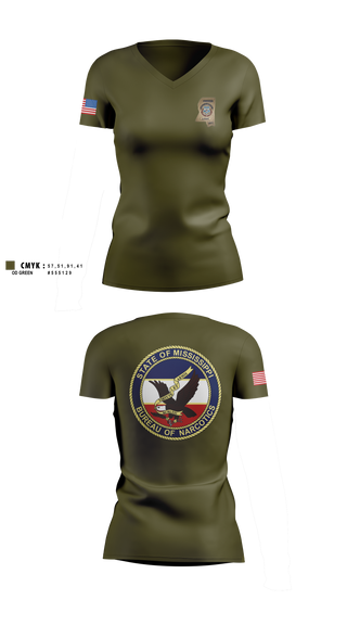 Womens Short Sleeve Vneck Shirt, Mississippi Bureau of Narcotics, Police, Teamtime, Team time, sublimation, custom sports apparel, team uniforms, spirit wear, spiritwear, sports uniforms, custom shirts, team store, custom team store, fundraiser sports, apparel fundraiser
