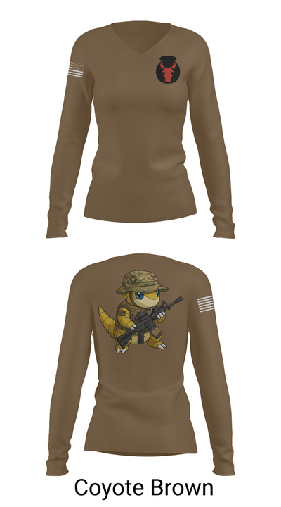 Task force Armadillo 97530409 Women's Long Sleeve V-neck Shirt - 16