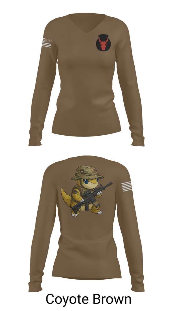 Womens Long Sleeve Vneck Shirt, , National Guard, Teamtime, Team time, sublimation, custom sports apparel, team uniforms, spirit wear, spiritwear, sports uniforms, custom shirts, team store, custom team store, fundraiser sports, apparel fundraiser