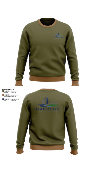 Crew Neck Sweatshirt, Riverside Contractors LLC, , Teamtime, Team time, sublimation, custom sports apparel, team uniforms, spirit wear, spiritwear, sports uniforms, custom shirts, team store, custom team store, fundraiser sports, apparel fundraiser