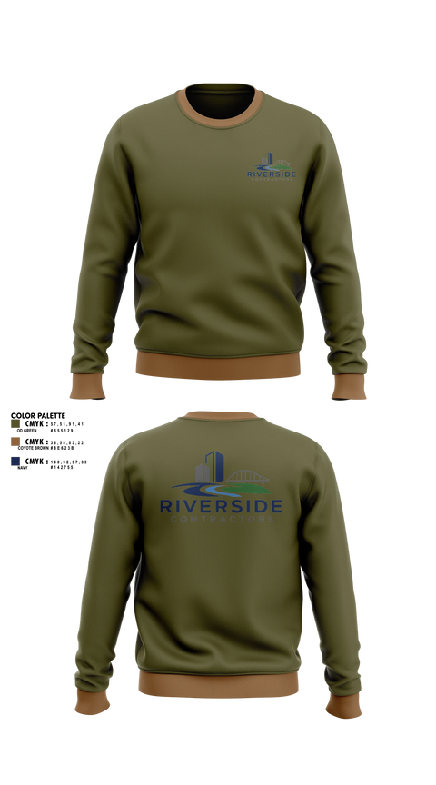 Crew Neck Sweatshirt, Riverside Contractors LLC, , Teamtime, Team time, sublimation, custom sports apparel, team uniforms, spirit wear, spiritwear, sports uniforms, custom shirts, team store, custom team store, fundraiser sports, apparel fundraiser