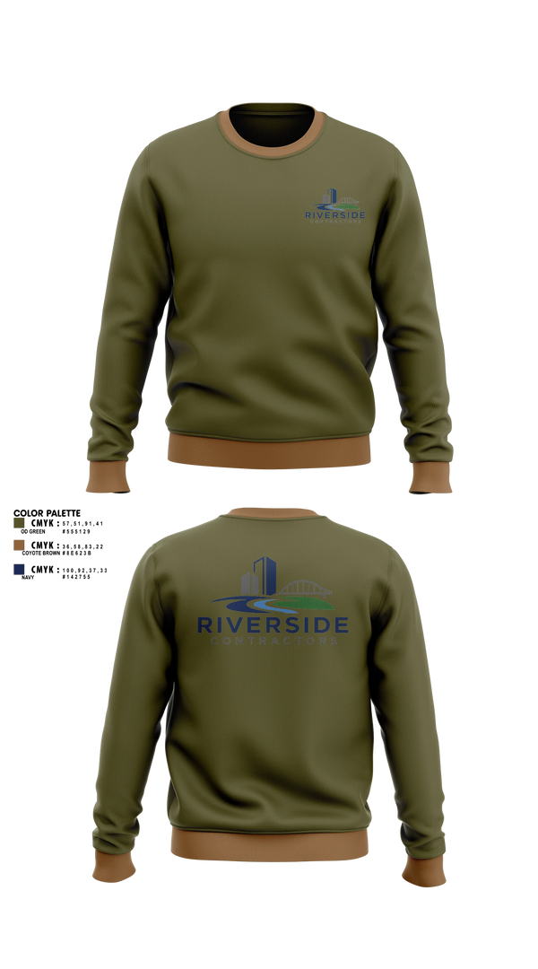 Crew Neck Sweatshirt, Riverside Contractors LLC, , Teamtime, Team time, sublimation, custom sports apparel, team uniforms, spirit wear, spiritwear, sports uniforms, custom shirts, team store, custom team store, fundraiser sports, apparel fundraiser