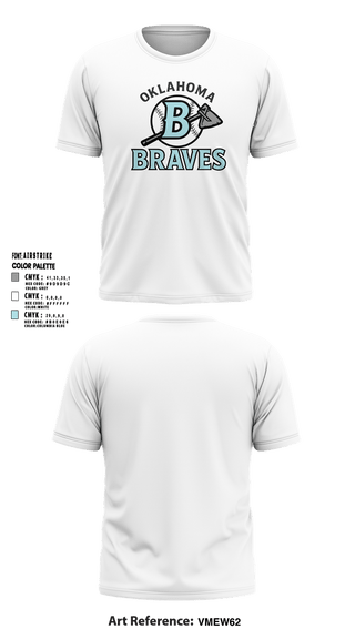 Short Sleeve Performance Shirt, Oklahoma Braves, Baseball, Teamtime, Team time, sublimation, custom sports apparel, team uniforms, spirit wear, spiritwear, sports uniforms, custom shirts, team store, custom team store, fundraiser sports, apparel fundraiser