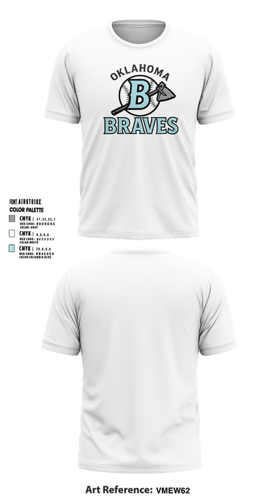 Oklahoma Braves 79825689 Short Sleeve Performance Shirt - 4