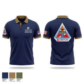 Short Sleeve Performance Polo, American Ambulance Rescue Team, EMS/EMT, Teamtime, Team time, sublimation, custom sports apparel, team uniforms, spirit wear, spiritwear, sports uniforms, custom shirts, team store, custom team store, fundraiser sports, apparel fundraiser